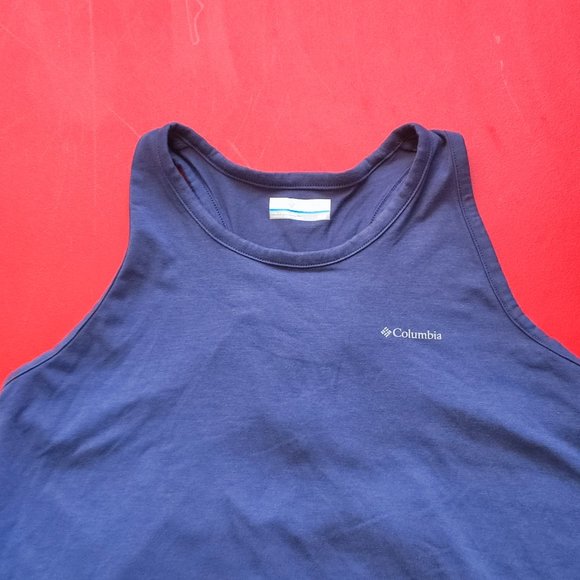Columbia Omni-shade athletic tank top blue women's size M - Picture 2 of 7